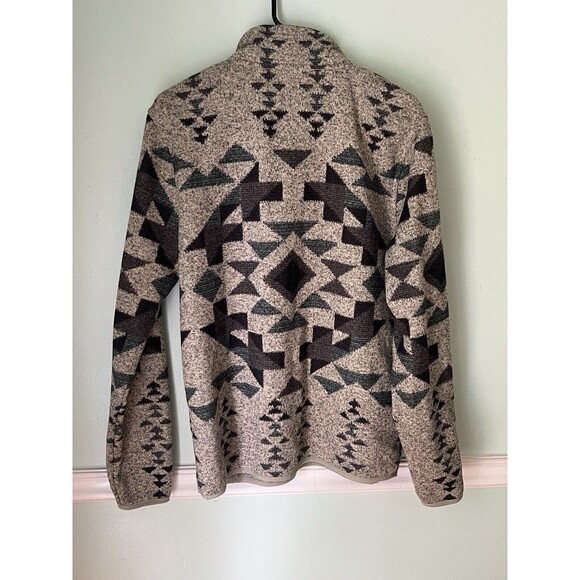 LUCKY BRAND SHEARLESS FLEECE Henley Collar 1/4 Snap Shirt Men's Size L   VGC - Picture 2 of 3